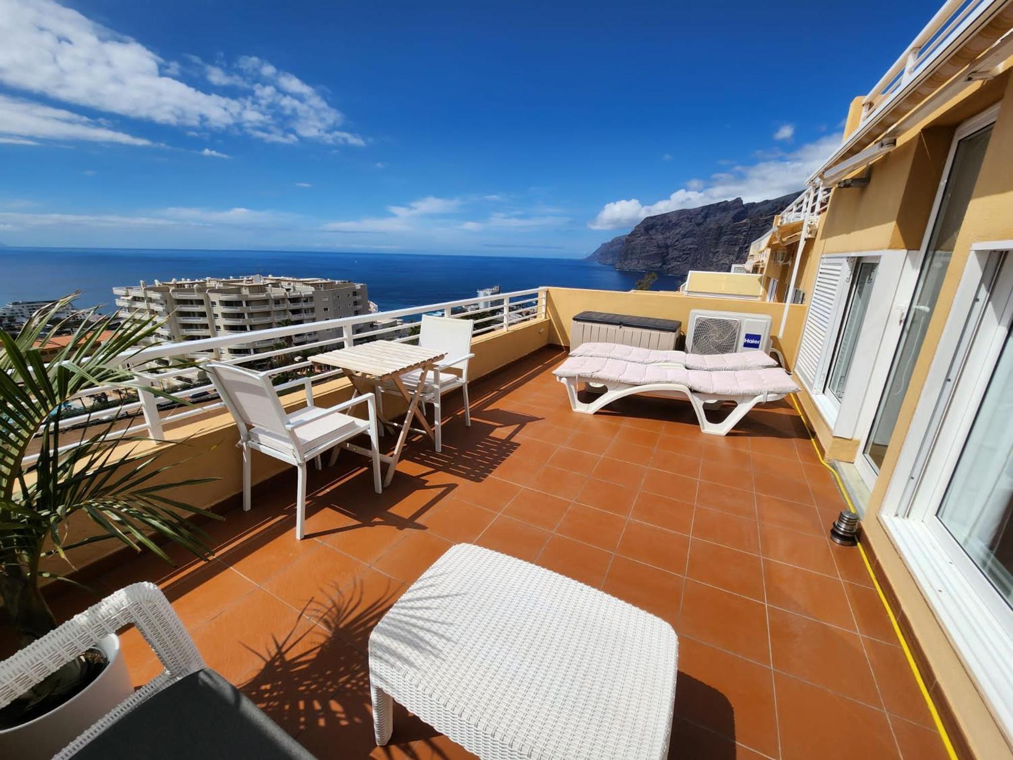 Apartamento Los Gigantes,Huge Terrace,Sea View,Air Conditioning Puerto de Santiago  Exterior foto